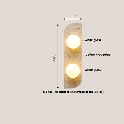 Cavira Stone Glass Wall Lamp