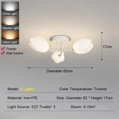 Tsubomi LED Ceiling Light Tulip Design