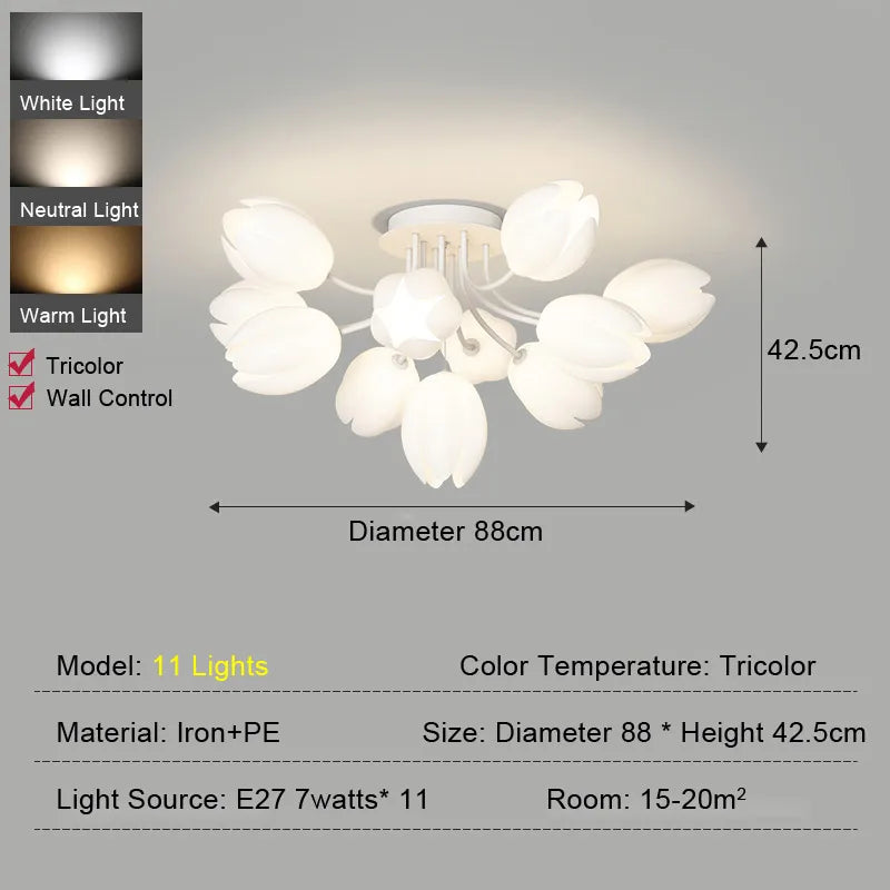 Tsubomi LED Ceiling Light Tulip Design