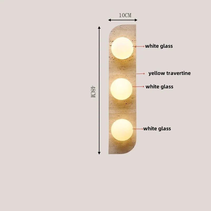 Cavira Stone Glass Wall Lamp