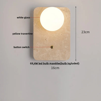 Cavira Stone Glass Wall Lamp