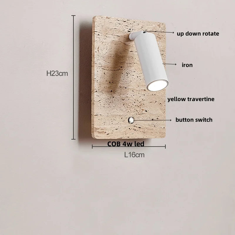Cavira Stone Glass Wall Lamp