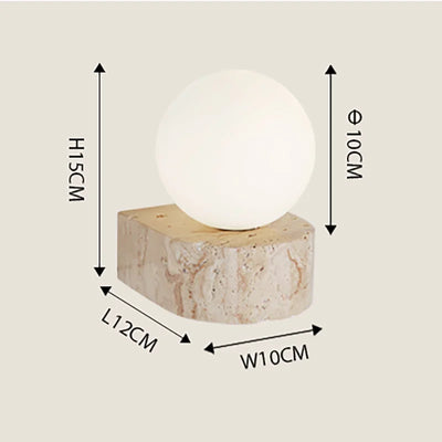 Travira Glass Stone Wall Lamp