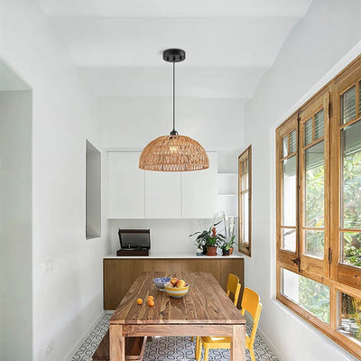 Mori Woven Rattan Pendant Light