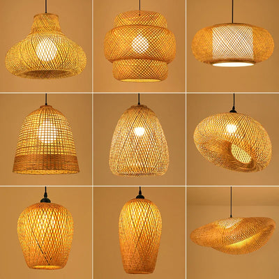 Ravena Rattan Chandelier