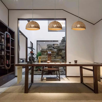 Ren Rattan Pendant Light