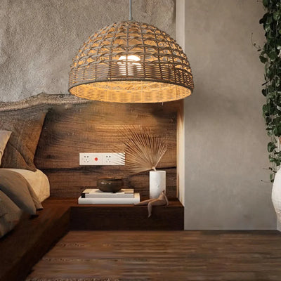 Ren Rattan Pendant Light