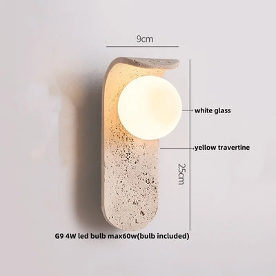 Cavira Stone Glass Wall Lamp