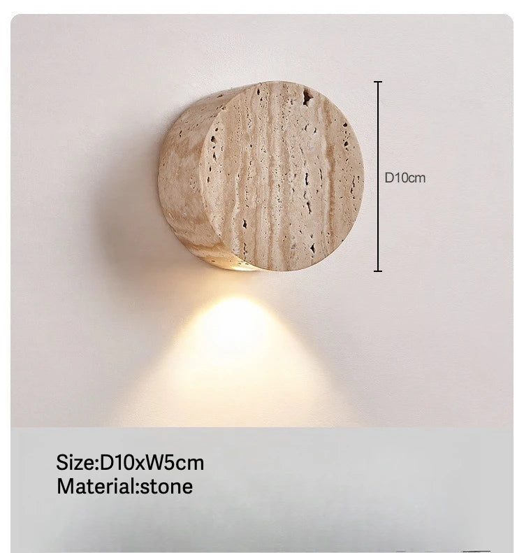 Sora Travertine Wall Lamp
