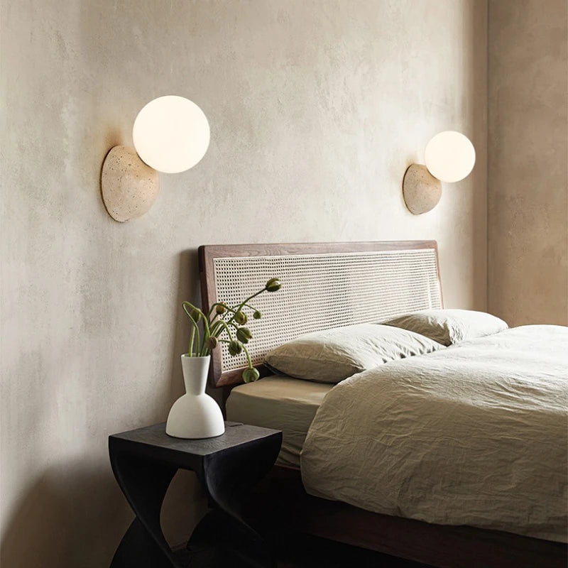Sora Travertine Wall Lamp