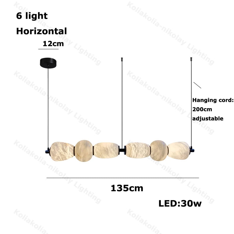 Kagekuro Marble Pendant Chandelier