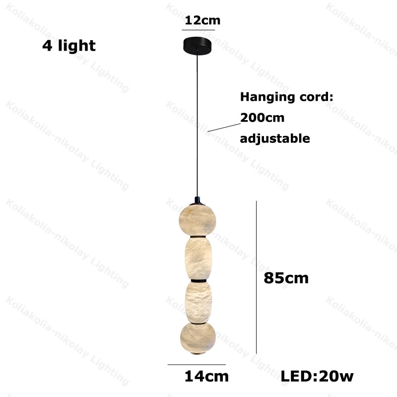 Kagekuro Marble Pendant Chandelier