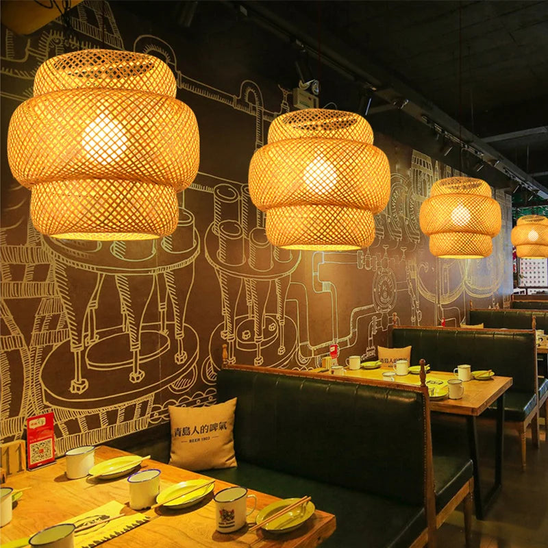 Ravena Rattan Chandelier