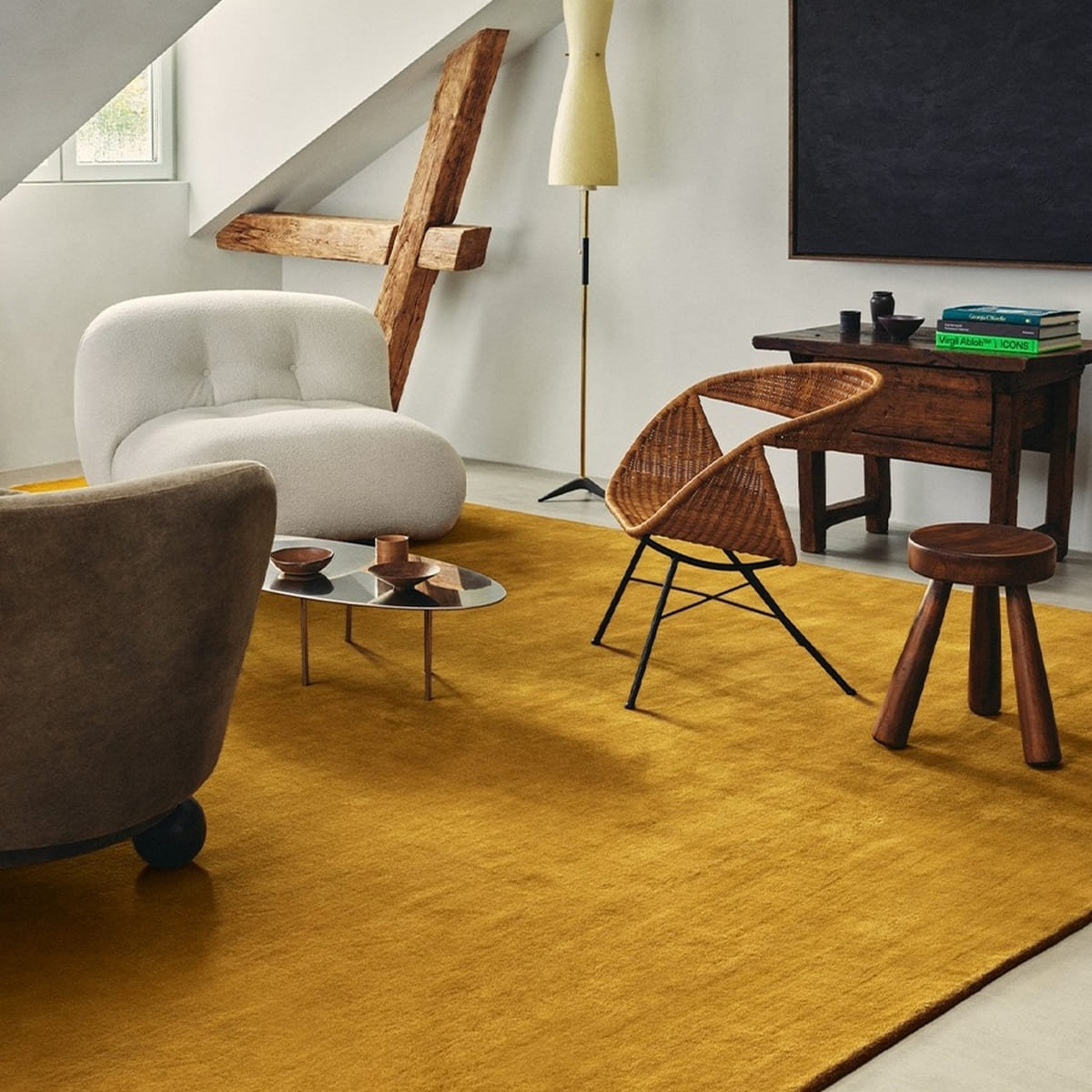 Mizu Solid Yellow Rug