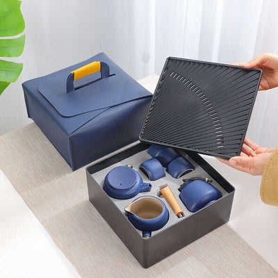 Renji Black Pottery Travel Tea Set
