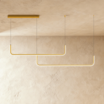 Kairo linear chandelier metal bar structure