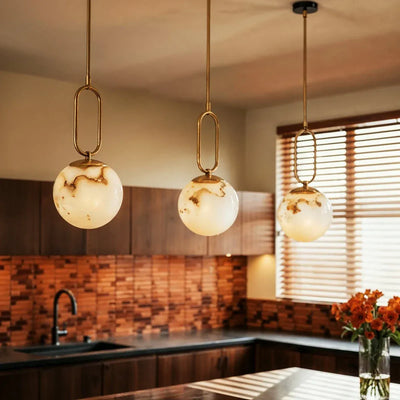 Luma Alabaster Pendant Light