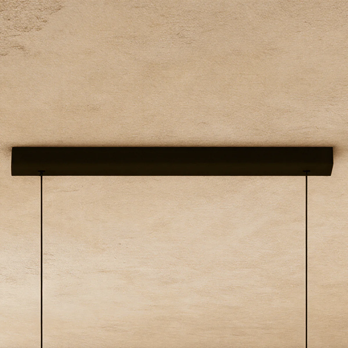 Kairo linear chandelier side angle view