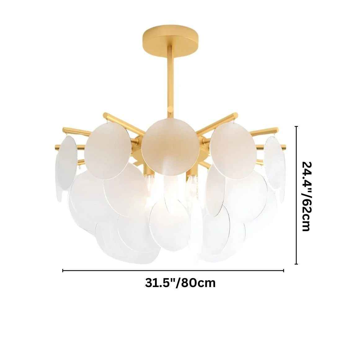 Elaris Glass Disc Chandelier