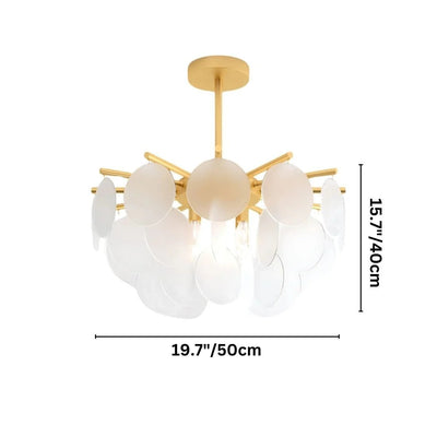 Elaris Glass Disc Chandelier