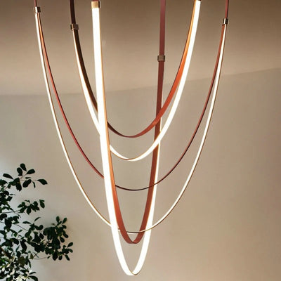 Velorin Leather Chandelier