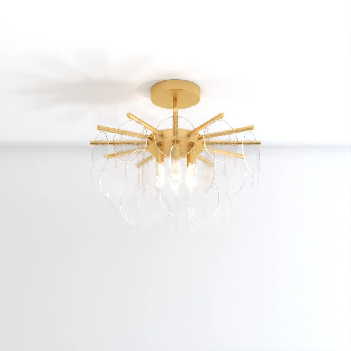 Elaris Glass Disc Chandelier
