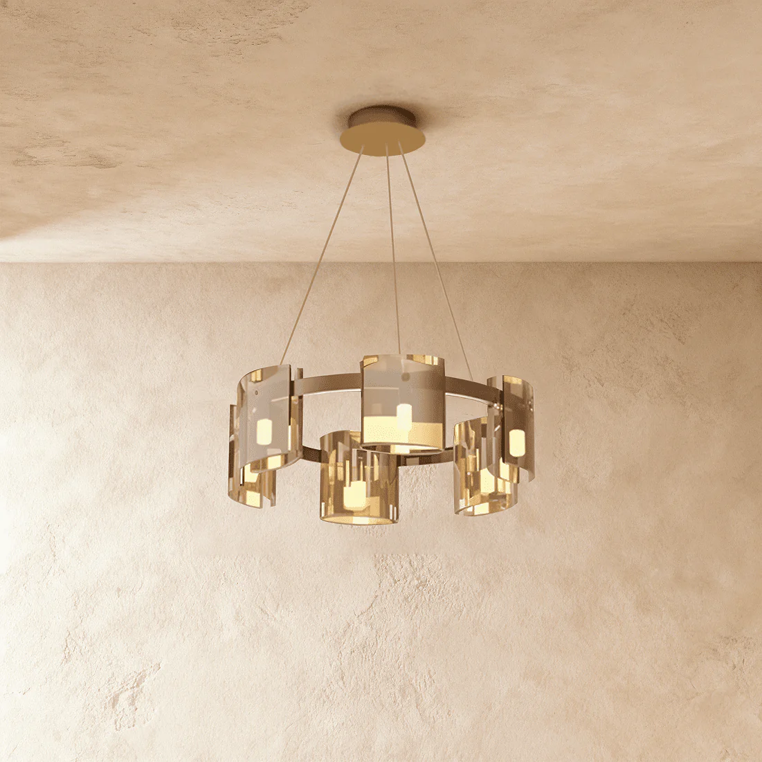 Clarion Ring Glass Chandelier