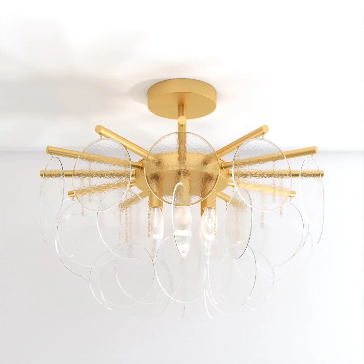 Elaris Glass Disc Chandelier
