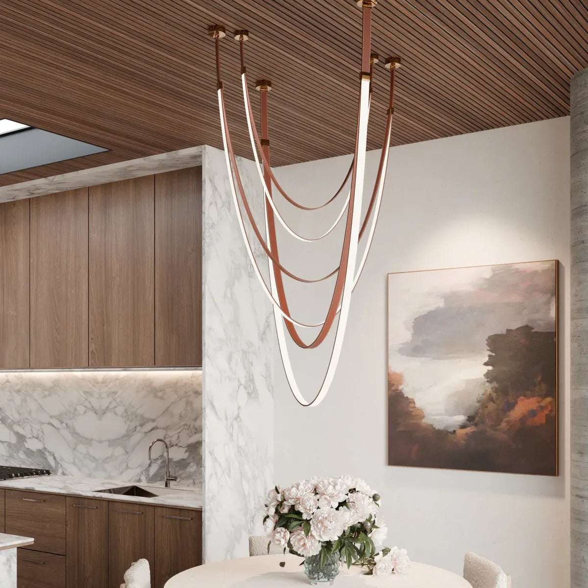 Velorin Leather Chandelier
