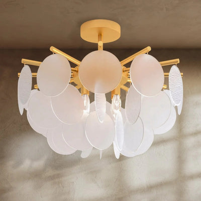 Elaris Glass Disc Chandelier