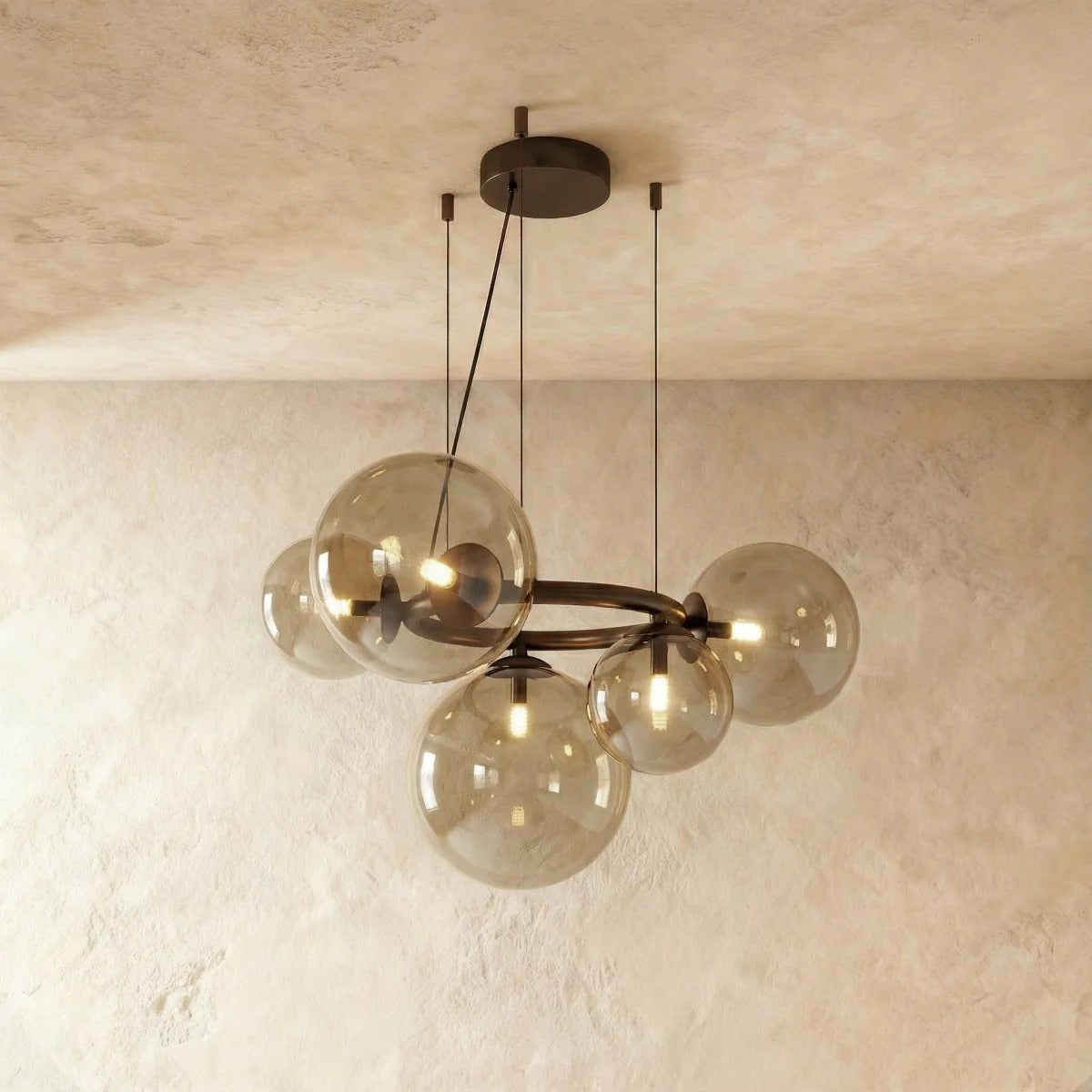 Orlena Glass Cluster Chandelier