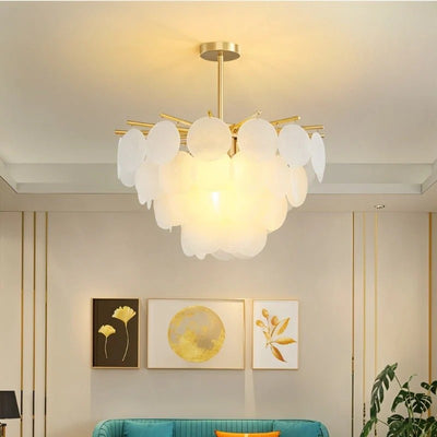 Elaris Glass Disc Chandelier