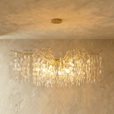 Elira crystal chandelier cascading crystal strands