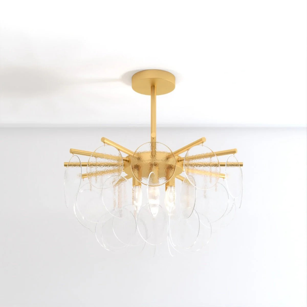 Elaris Glass Disc Chandelier