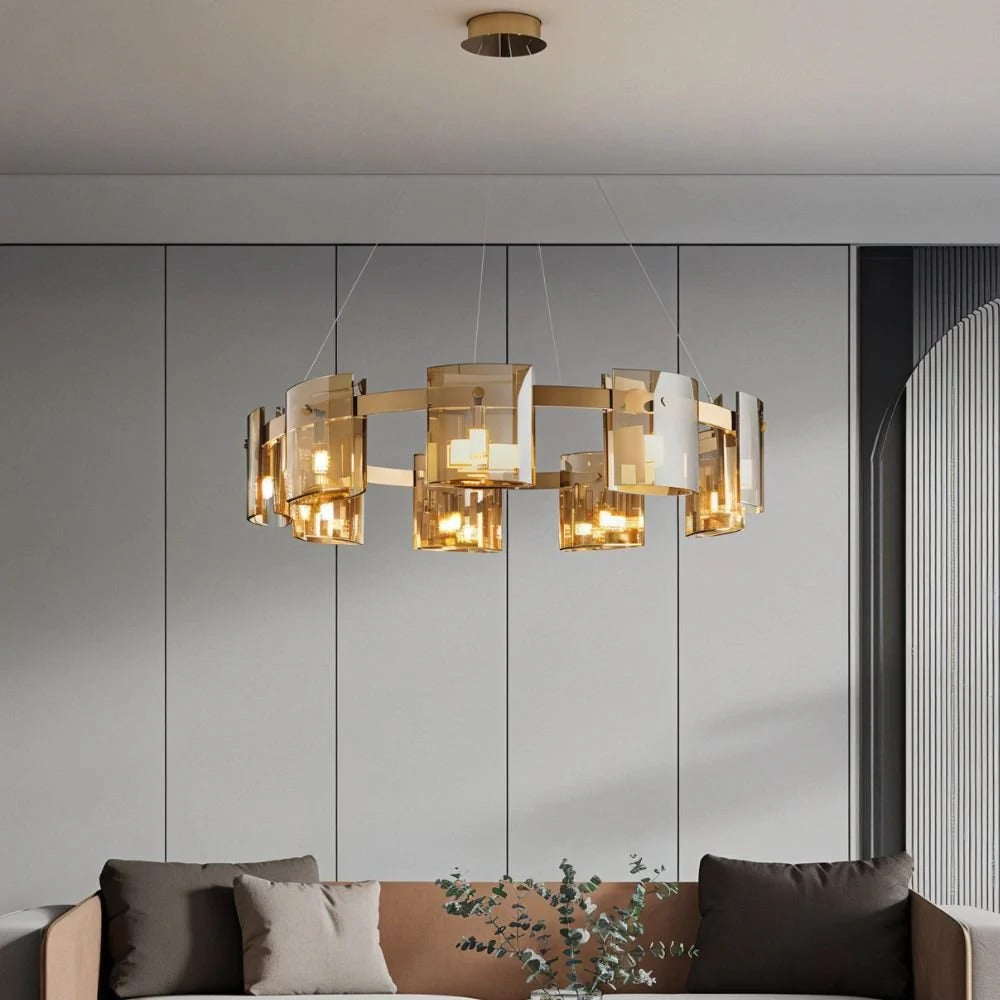 Clarion Ring Glass Chandelier