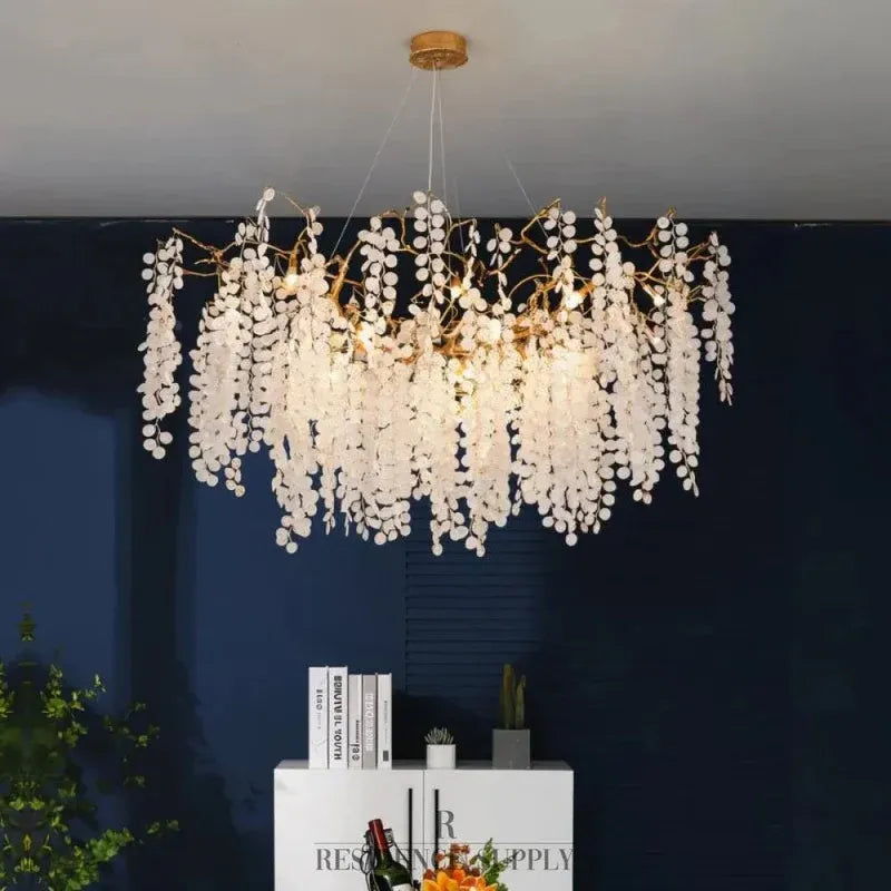 Elira crystal chandelier metal frame structure