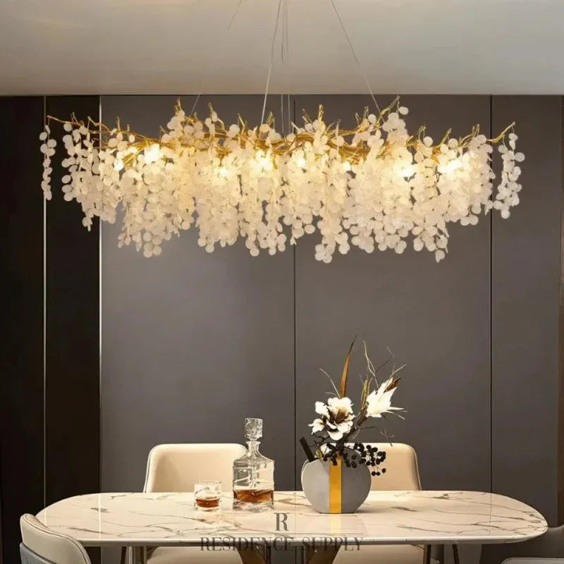 Elira crystal chandelier crystal strand detail