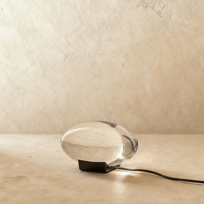Lume prism table lamp transparent glass structure
