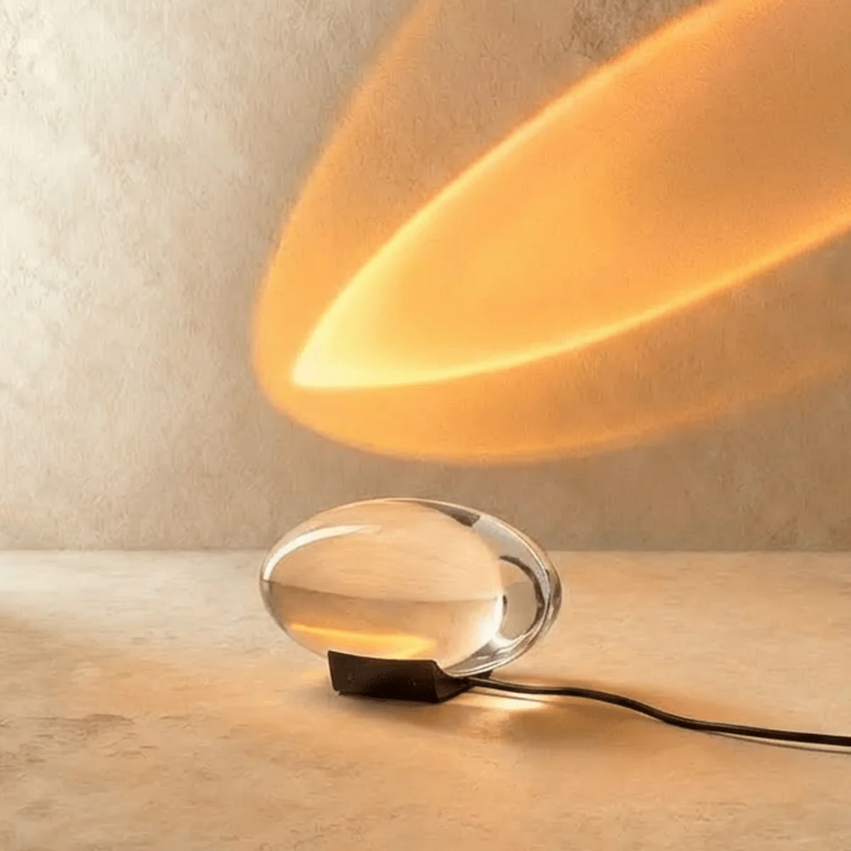 Lume prism table lamp placed on desk