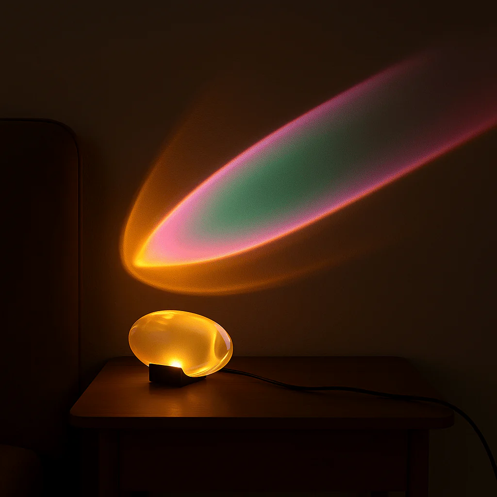 Lume prism table lamp on side table indoor