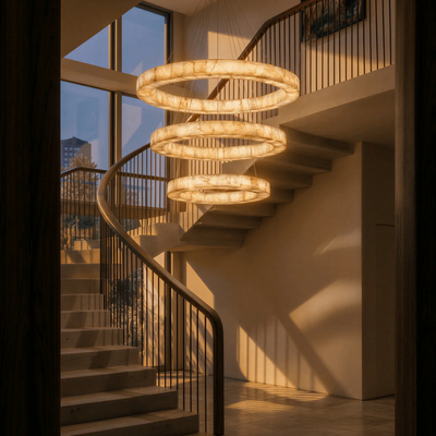 Aurex Alabaster Chandelier