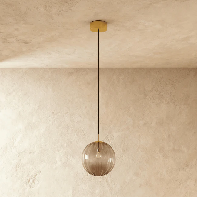 Aira pendant light glass sphere detail