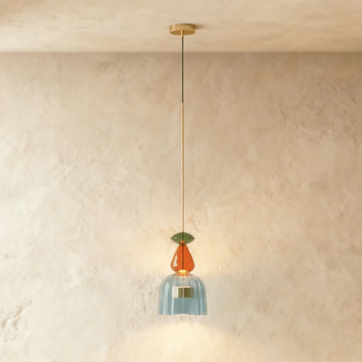 Vitra glass pendant light stained glass shade