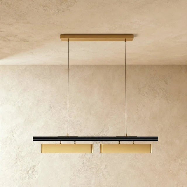 Orin linear chandelier horizontal bar metal fixture