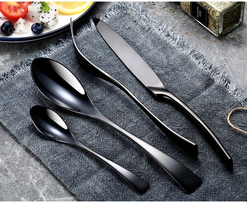Aria Black Flatware