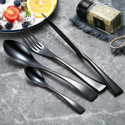 Aria Black Flatware