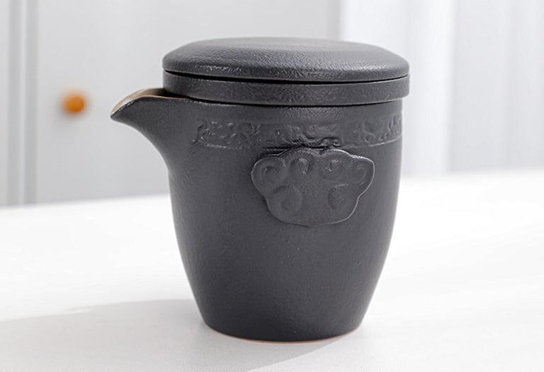 Takumi Portable Black Pottery Kung Fu Tea Set