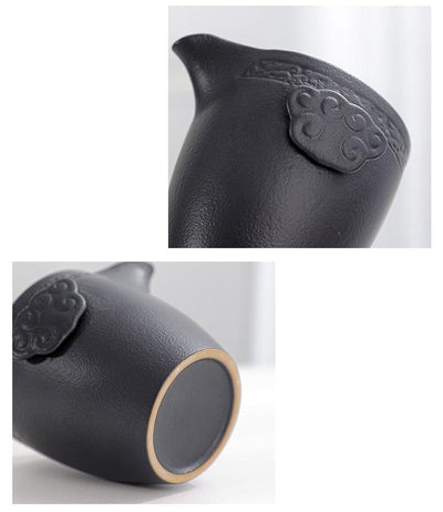 Takumi Portable Black Pottery Kung Fu Tea Set