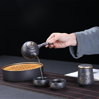 Ren Stoneware Travel Tea Set