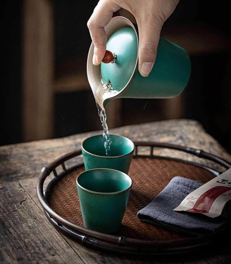 Saki Pottery Glaze Travel Tea Set - 3 pcs